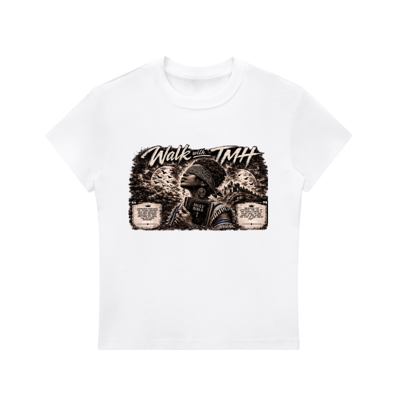 "Women's Walk With TMH" Essential Bodycon Crewneck T-Shirt