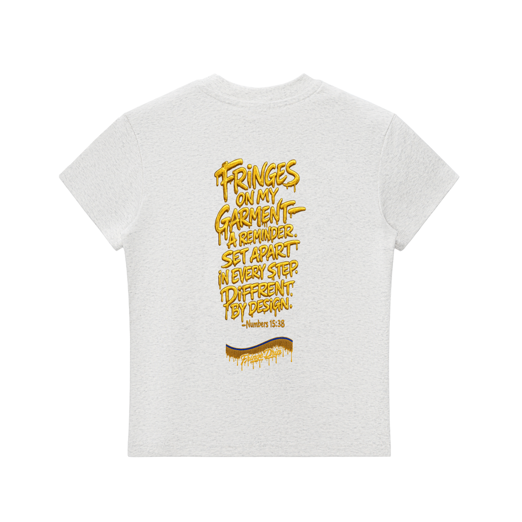 "Women's Fringe Drip Signature Tee" Essential Bodycon Crewneck T-Shirt