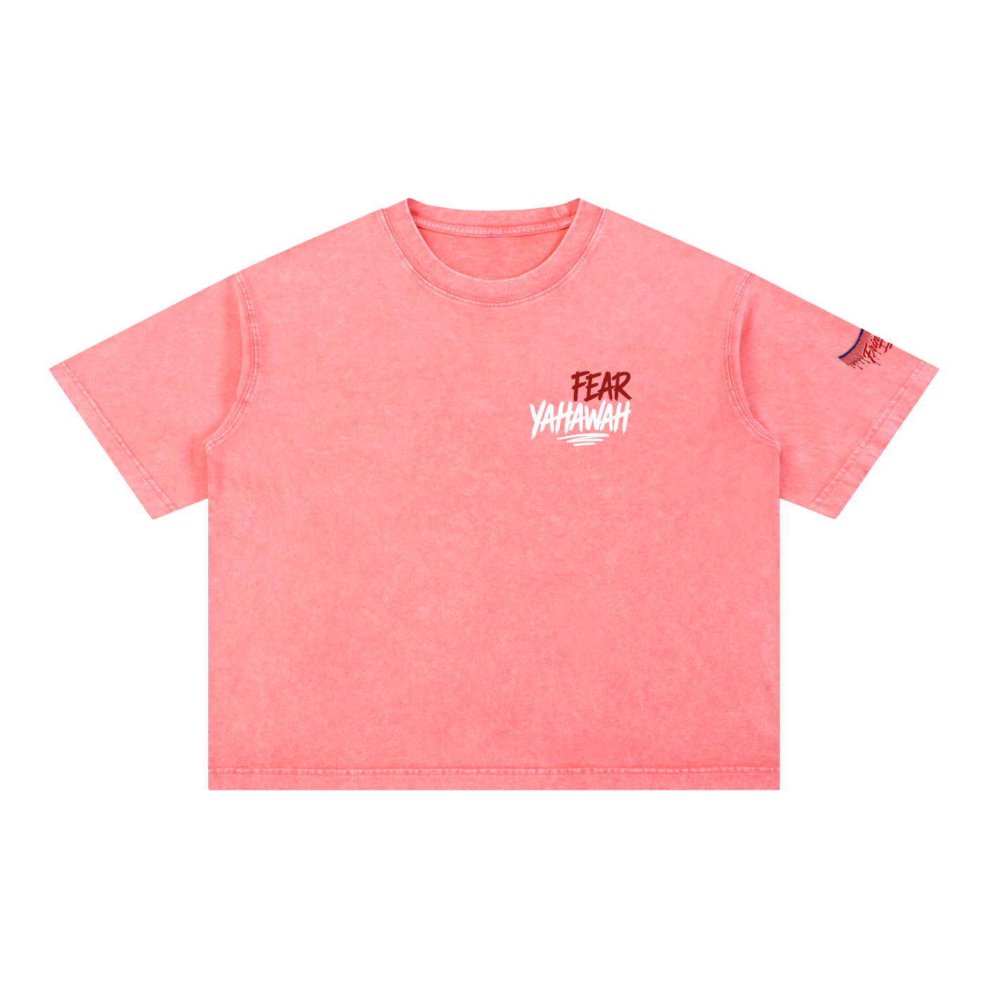 "Ahchyawath Fear Yahawah" Mineral Wash Boxy Cotton T-Shirt