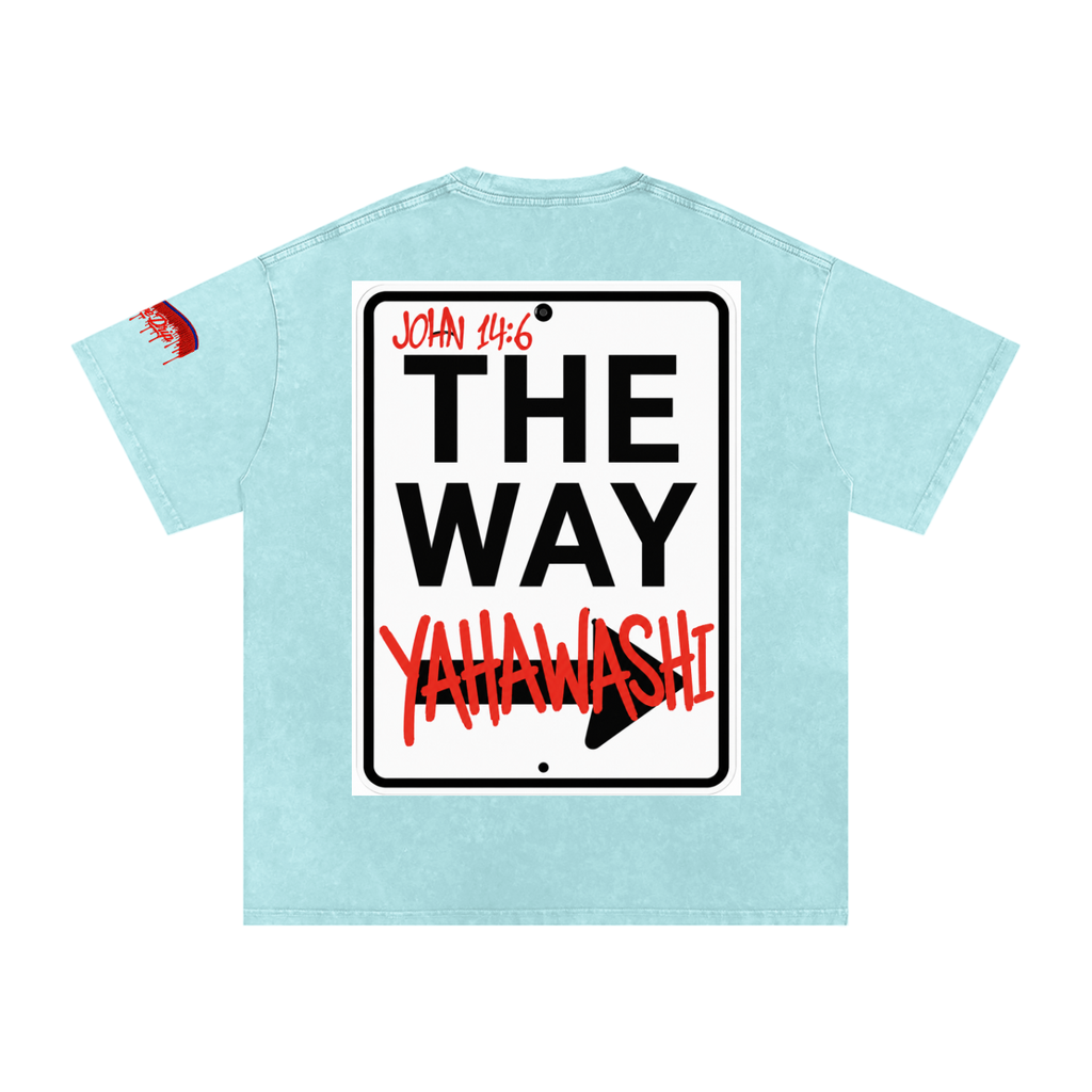 "The Way Tee" Snow Washed Oversized Cotton T-Shirt