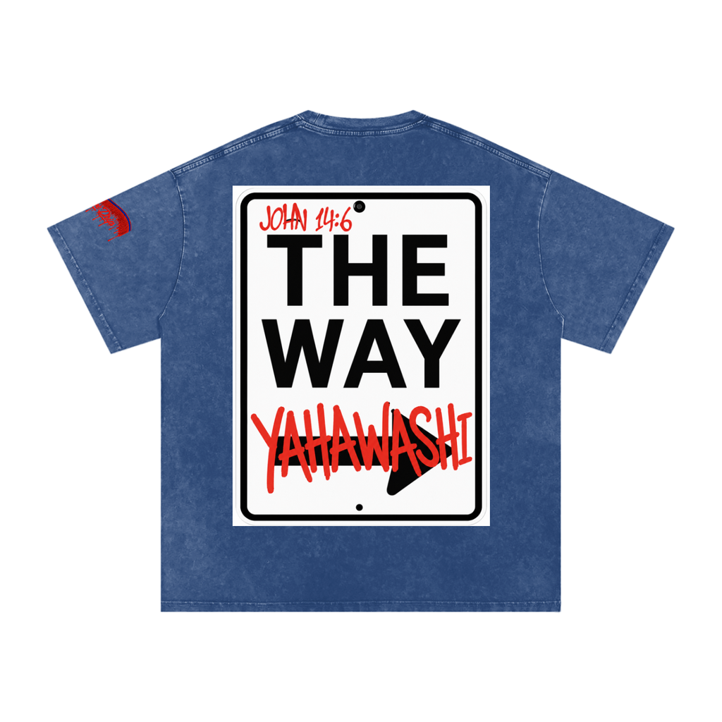 "The Way Tee" Snow Washed Oversized Cotton T-Shirt