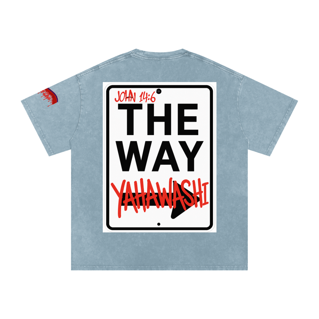 "The Way Tee" Snow Washed Oversized Cotton T-Shirt