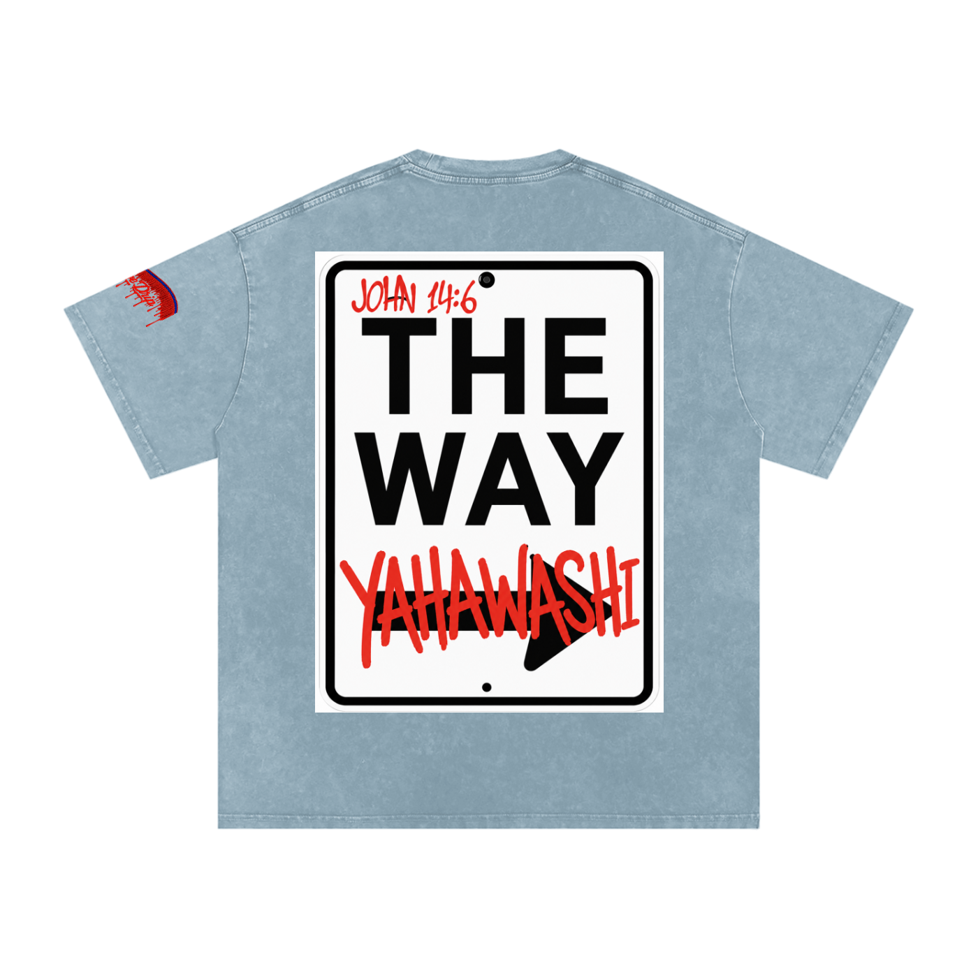 "The Way Tee" Snow Washed Oversized Cotton T-Shirt