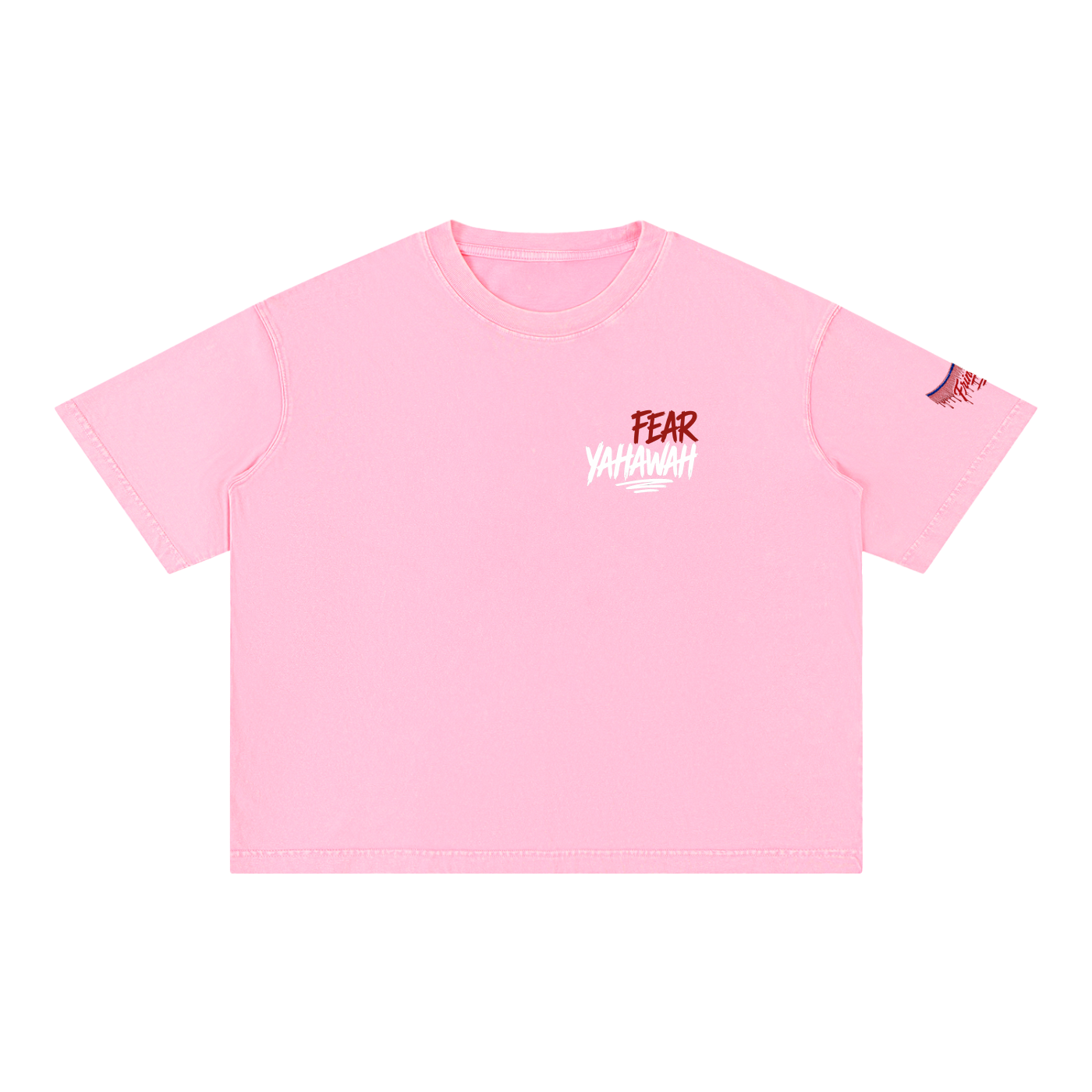 "Ahchyawath Fear Yahawah" Mineral Wash Boxy Cotton T-Shirt