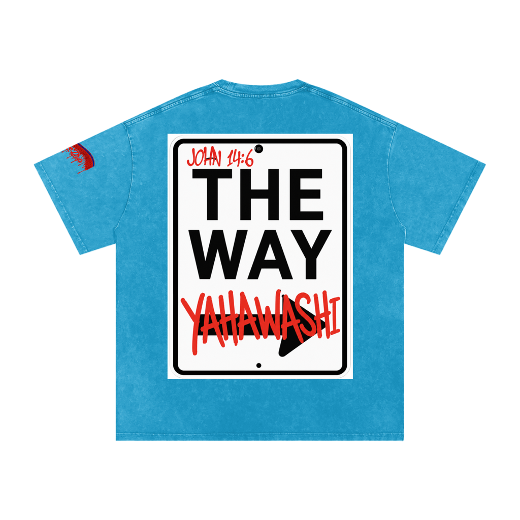 "The Way Tee" Snow Washed Oversized Cotton T-Shirt
