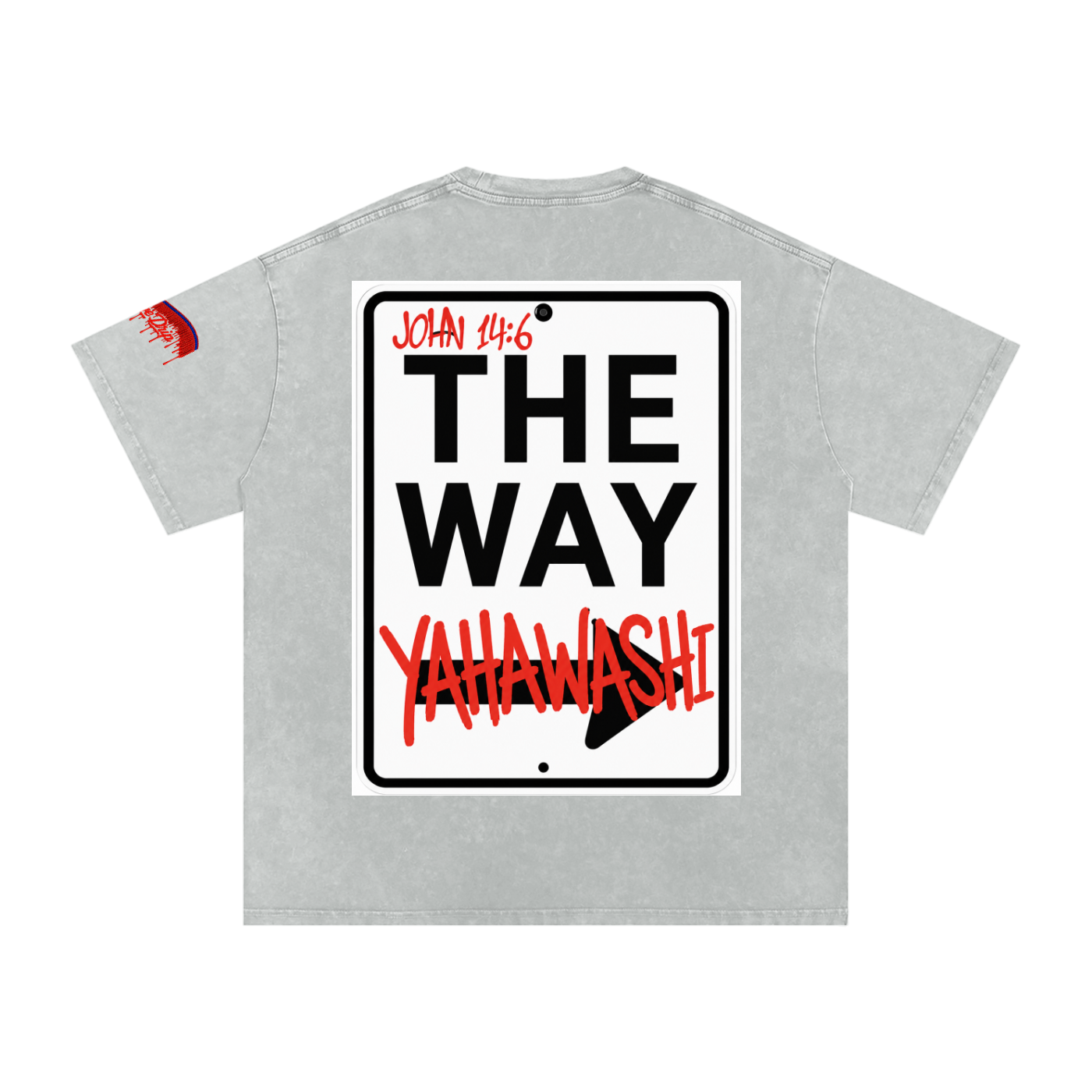 "The Way Tee" Snow Washed Oversized Cotton T-Shirt