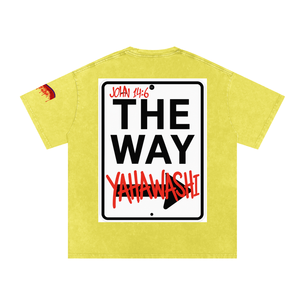 "The Way Tee" Snow Washed Oversized Cotton T-Shirt