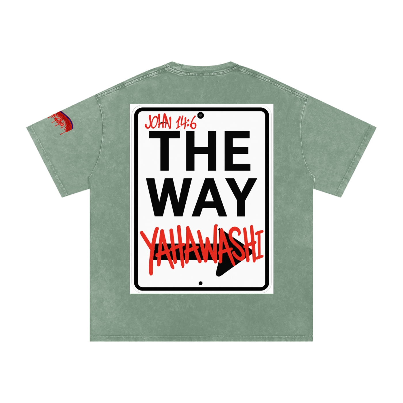 "The Way Tee" Snow Washed Oversized Cotton T-Shirt