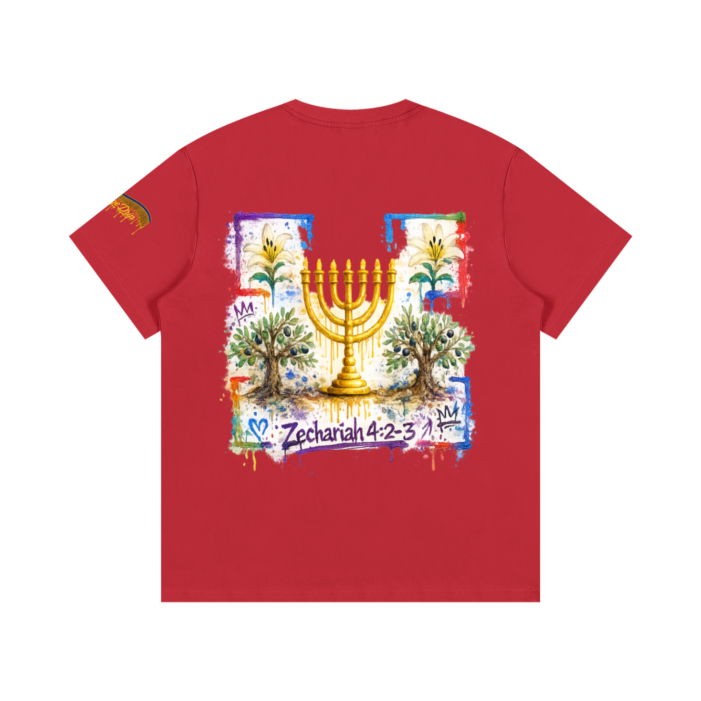 "Zechariah 4:2-3 Tee" Essential Cotton T-Shirt