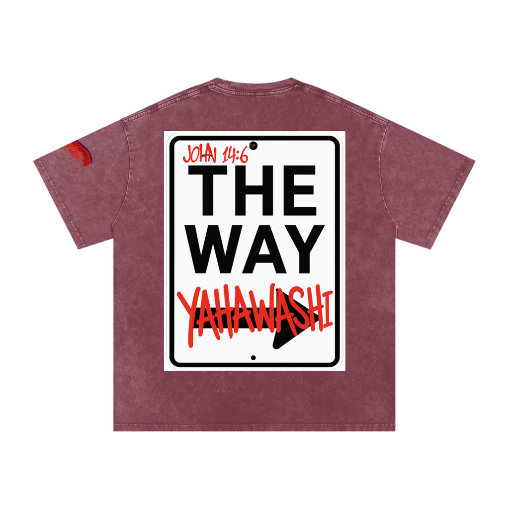 "The Way Tee" Snow Washed Oversized Cotton T-Shirt
