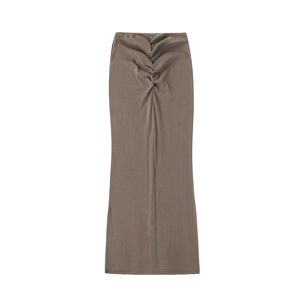 "Fear Yahawah Skirt" Dyed Washed Drawstring Maxi Skirt