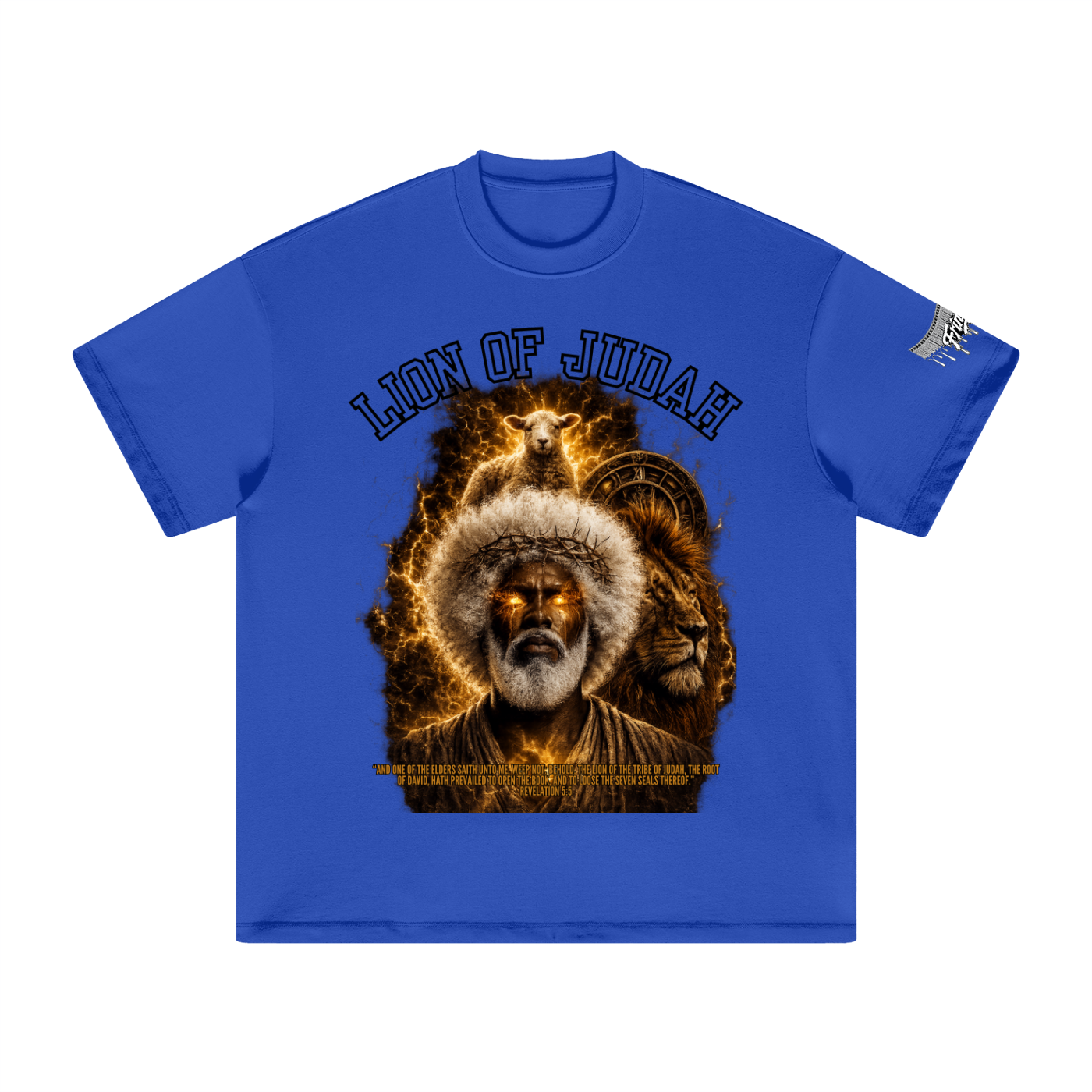 "White Lion of Judah" Heavyweight Earth Tone T-Shirt