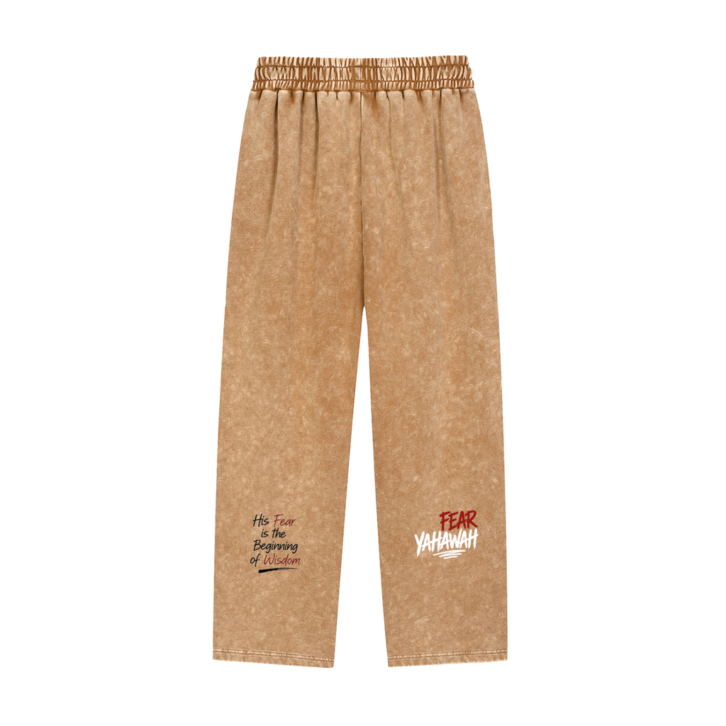 "Fear Yahawah Sweatpants" Snow Wash Heavyweight Sweatpants