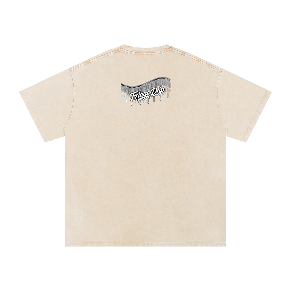 "Walk With TMH" Snow Washed Oversized Cotton T-Shirt