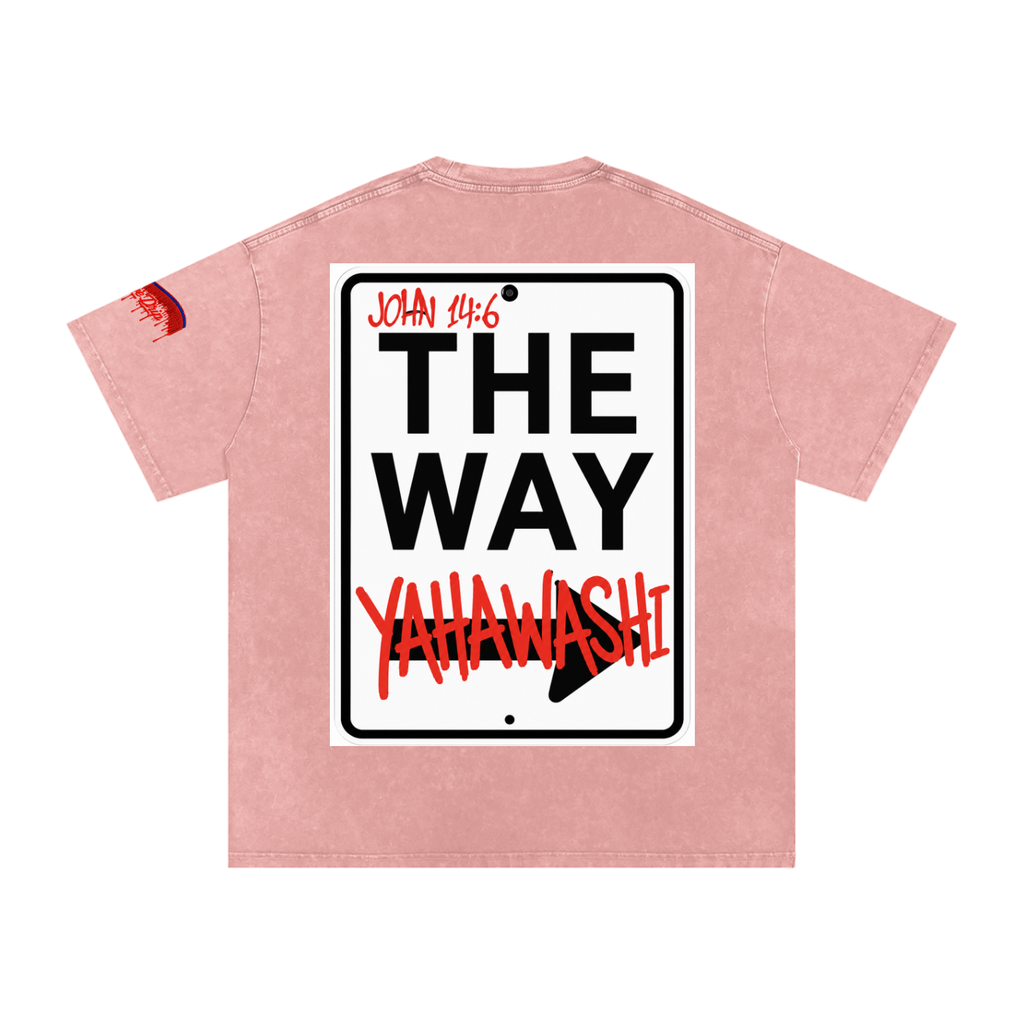 "The Way Tee" Snow Washed Oversized Cotton T-Shirt