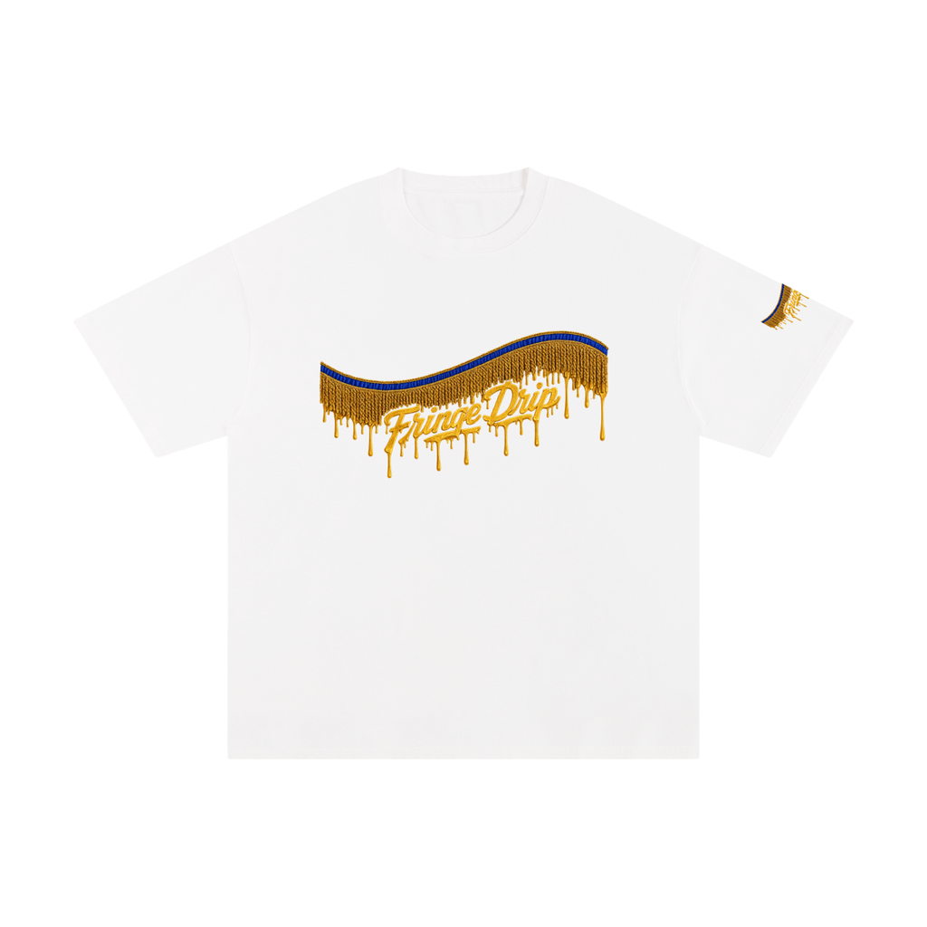 "Fringe Drip Signature Tee" Unisex Pure Cotton T-Shirt