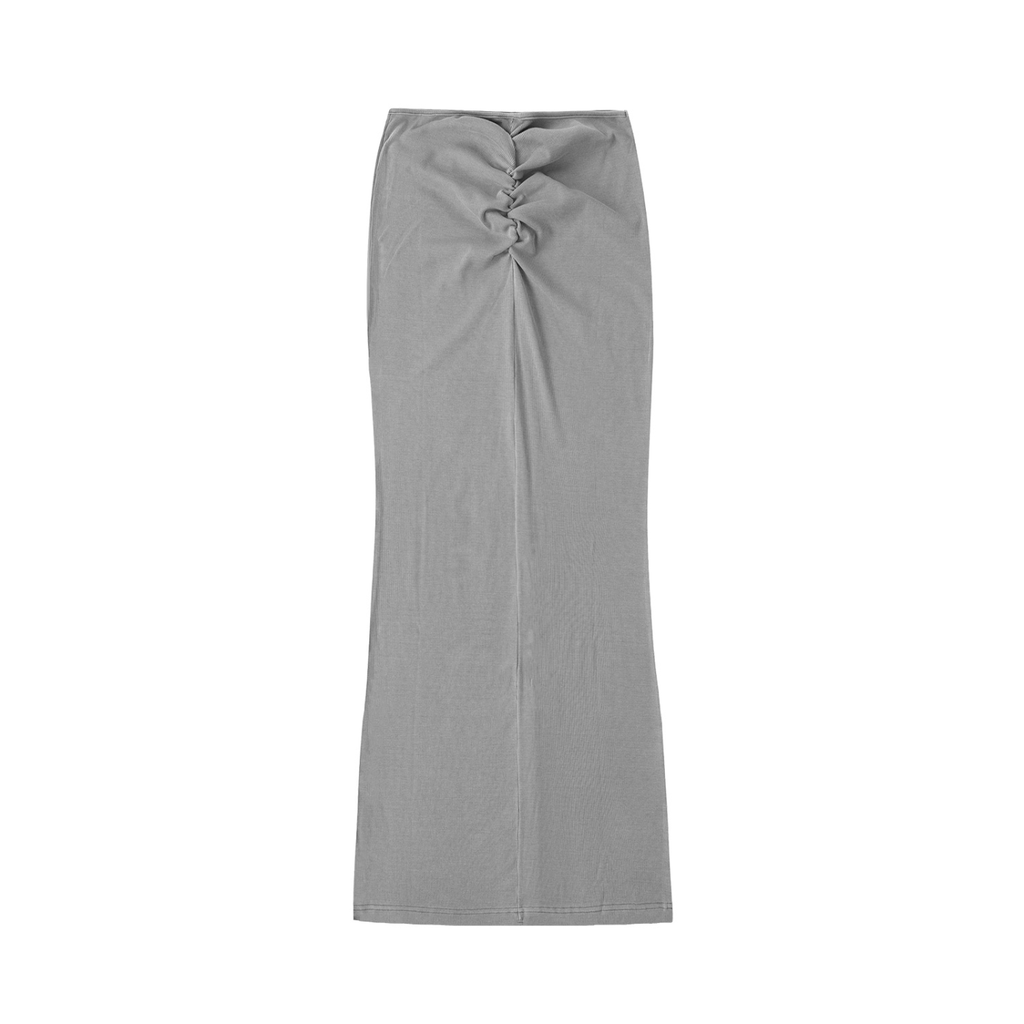 "Fear Yahawah Skirt" Dyed Washed Drawstring Maxi Skirt