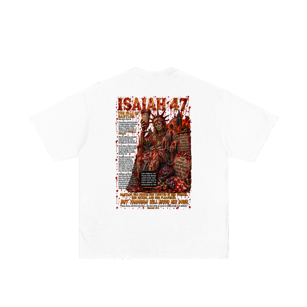 "Mawawath La Babal Tee" Heavyweight Hand-frayed T-Shirt