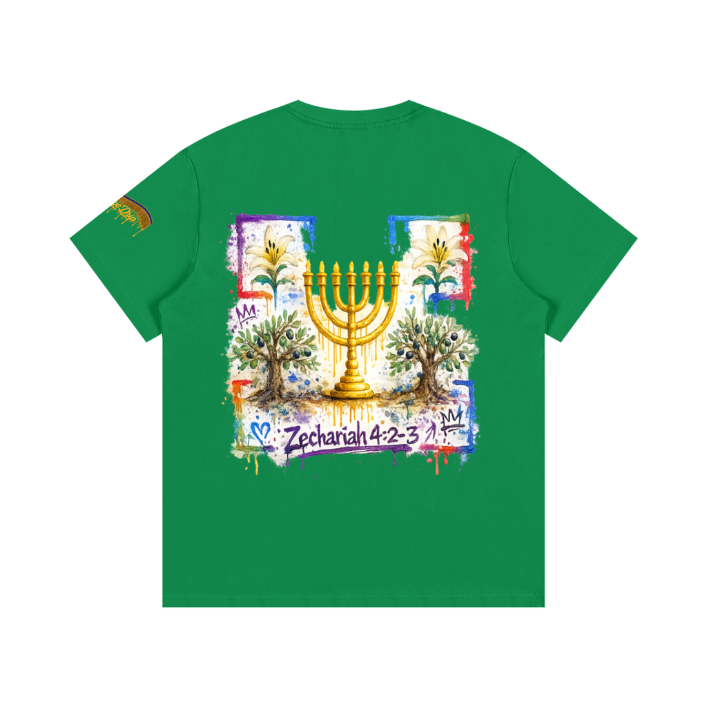 "Zechariah 4:2-3 Tee" Essential Cotton T-Shirt