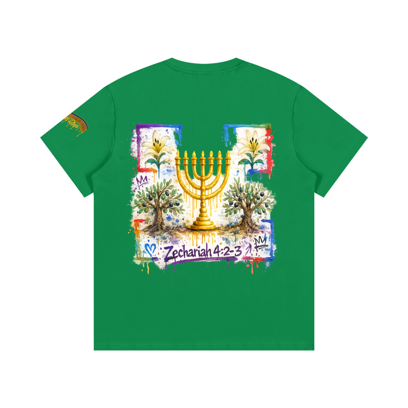 "Zechariah 4:2-3 Tee" Essential Cotton T-Shirt