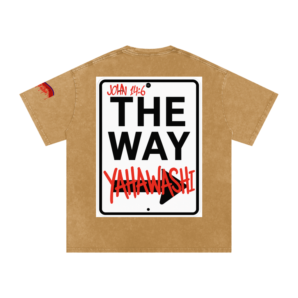"The Way Tee" Snow Washed Oversized Cotton T-Shirt