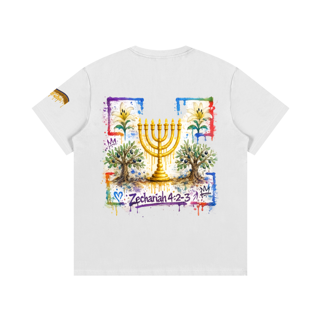 "Zechariah 4:2-3 Tee" Essential Cotton T-Shirt