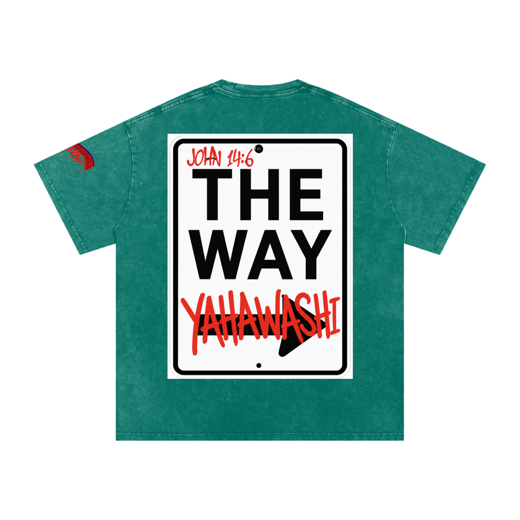 "The Way Tee" Snow Washed Oversized Cotton T-Shirt