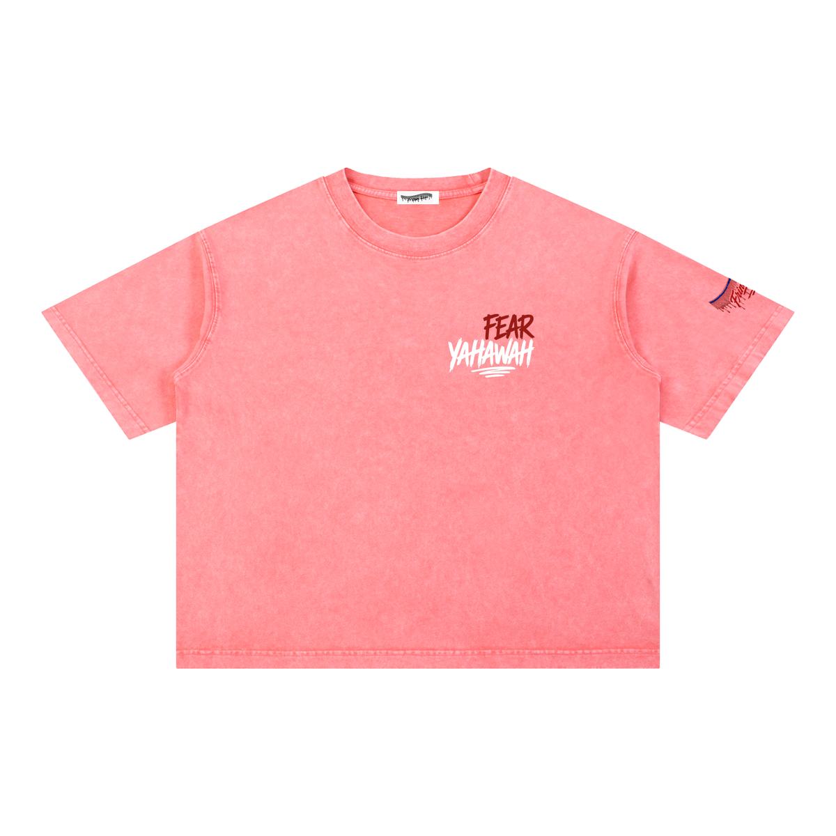 "Woman's Fear Yahawah" Mineral Wash Boxy Cotton T-Shirt