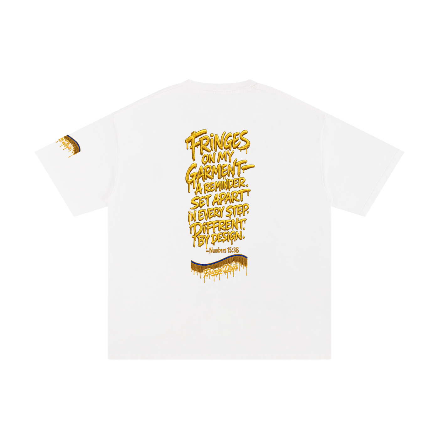 "Fringe Drip Signature Tee" Unisex Pure Cotton T-Shirt