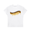 "Women's Fringe Drip Signature Tee" Essential Bodycon Crewneck T-Shirt