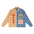 "The City of the Great King" Unisex Oversized Plaid Color Block Shirt