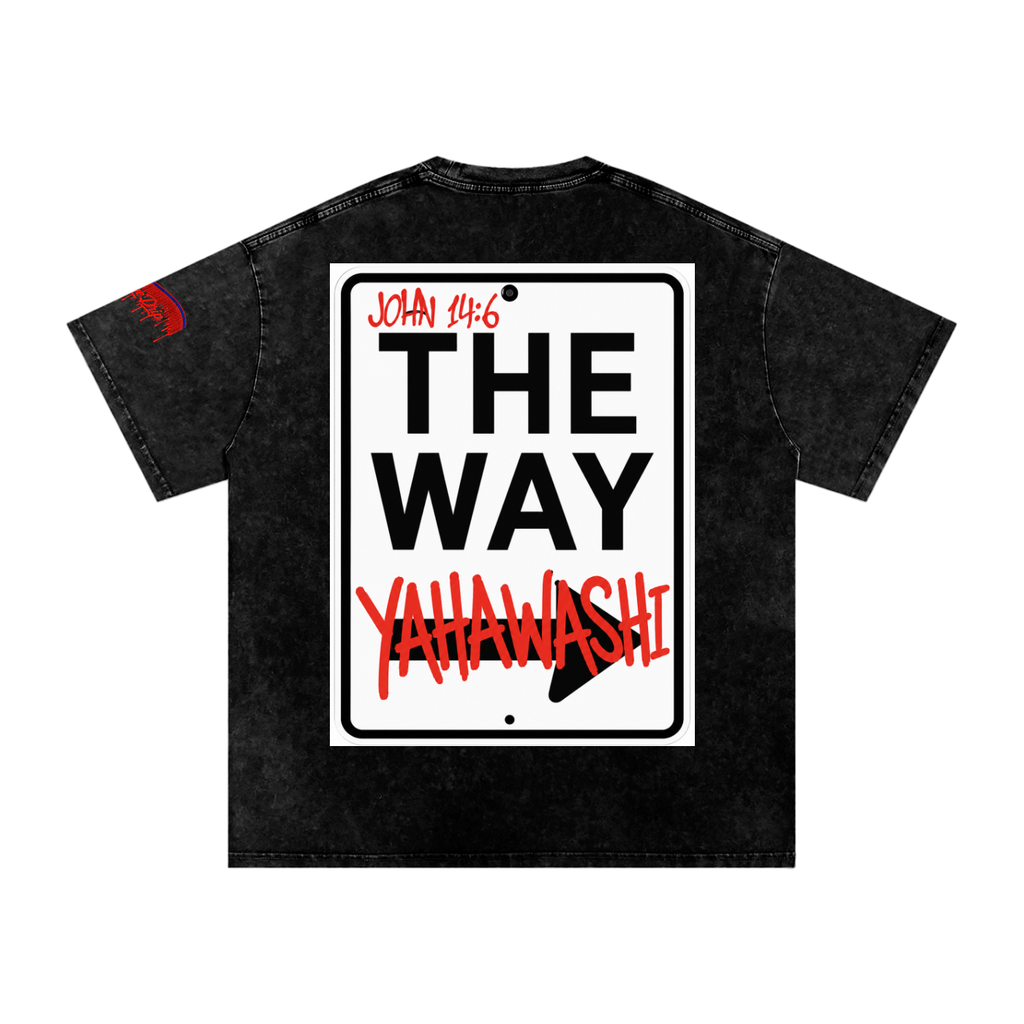 "The Way Tee" Snow Washed Oversized Cotton T-Shirt