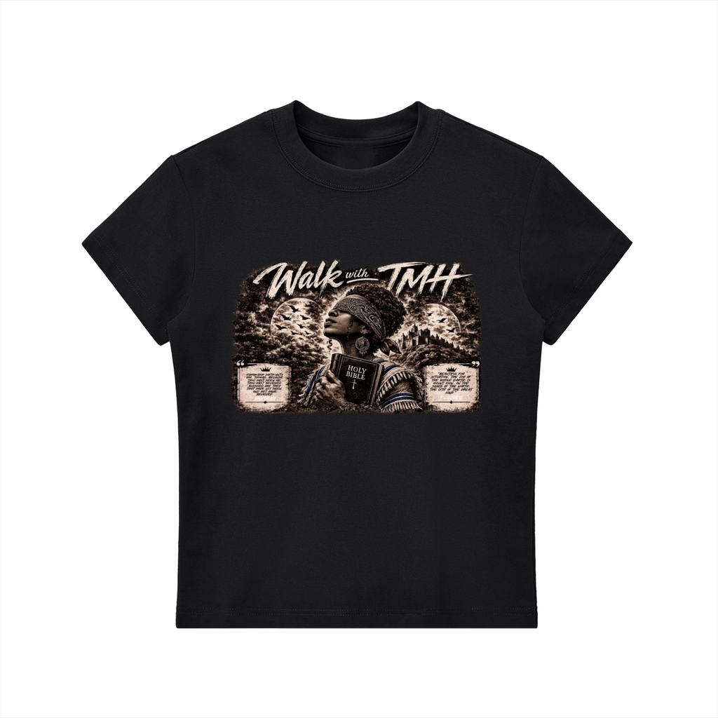 "Women's Walk With TMH" Essential Bodycon Crewneck T-Shirt
