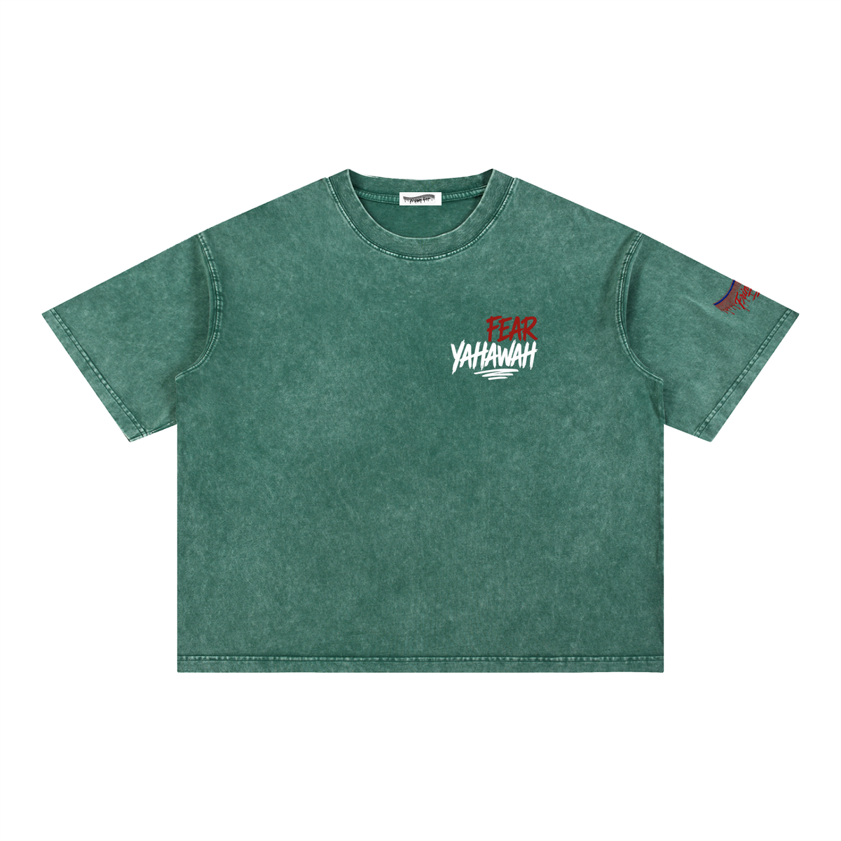 "Woman's Fear Yahawah" Mineral Wash Boxy Cotton T-Shirt