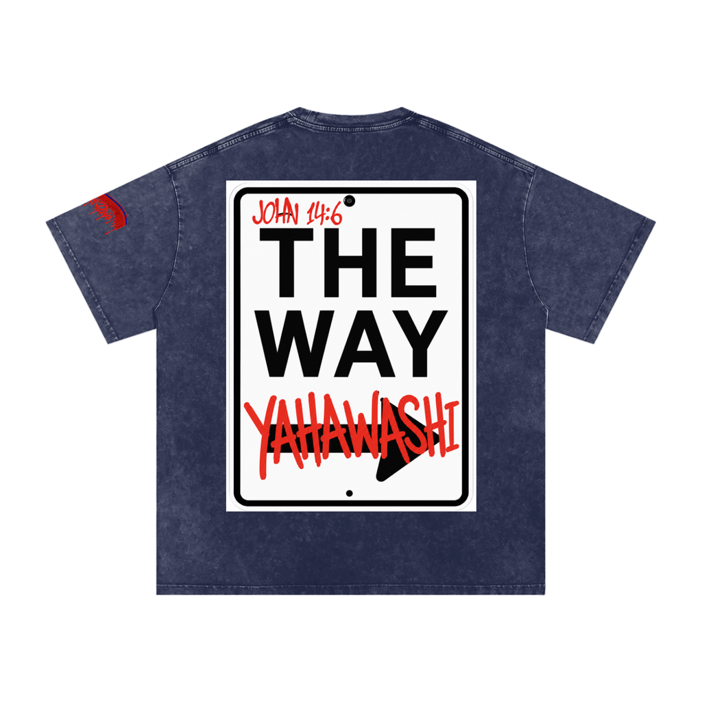 "The Way Tee" Snow Washed Oversized Cotton T-Shirt