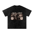 "Men's Walk With TMH" Snow Washed Oversized Cotton T-Shirt