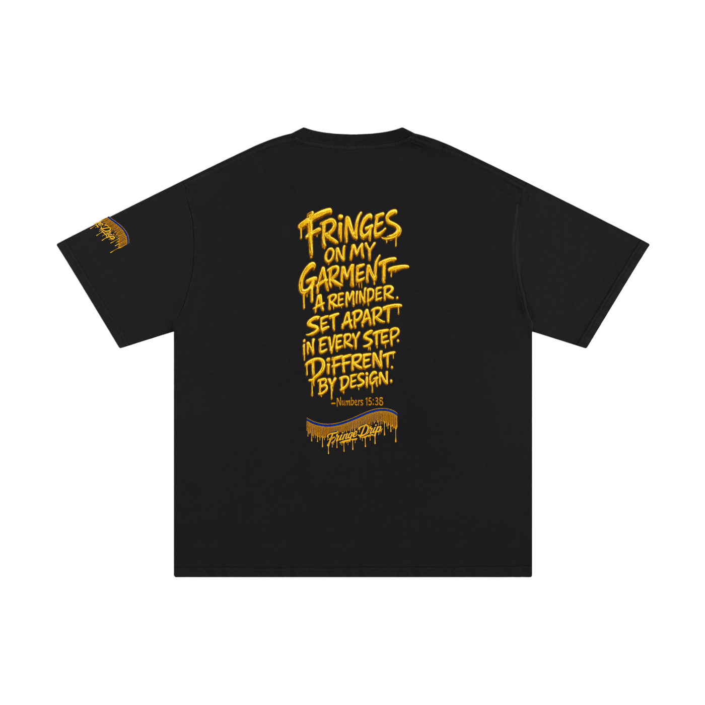 "Fringe Drip Signature Tee" Unisex Pure Cotton T-Shirt