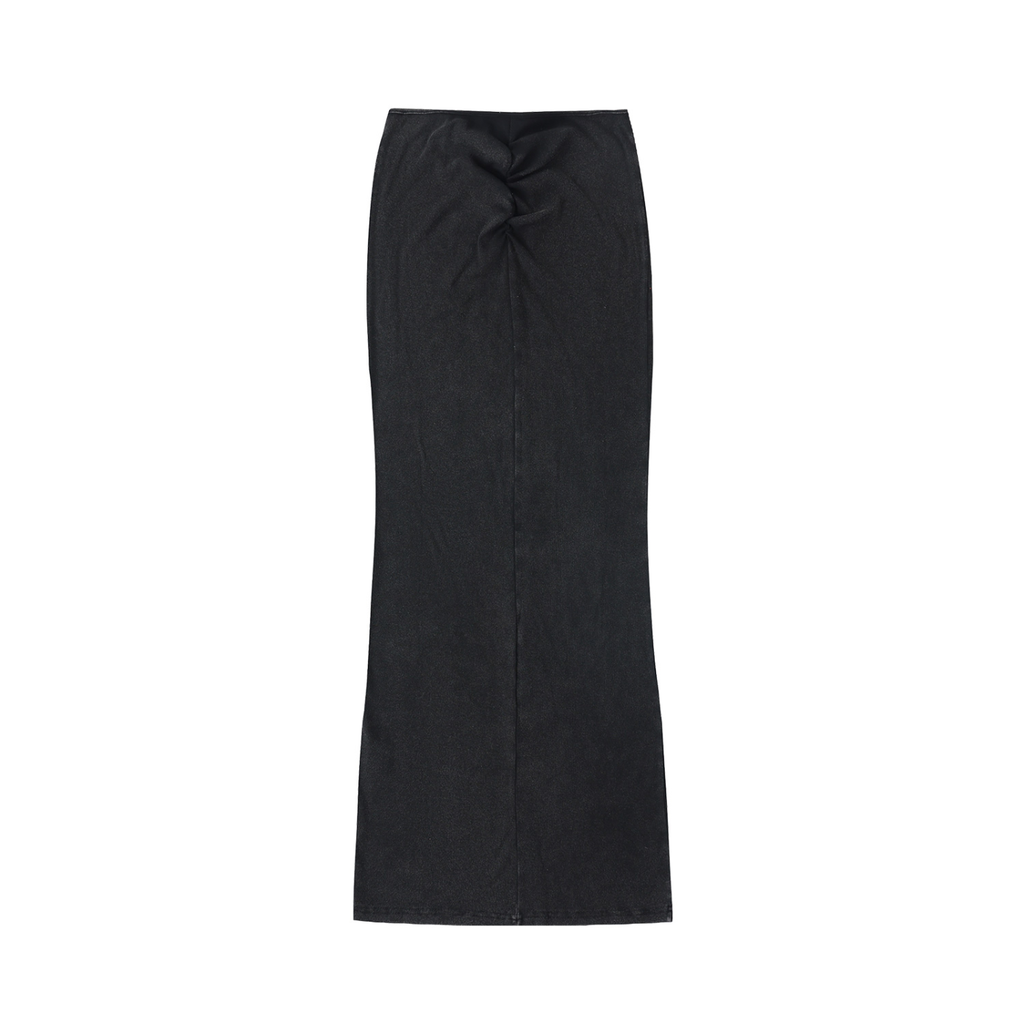 "Fear Yahawah Skirt" Dyed Washed Drawstring Maxi Skirt