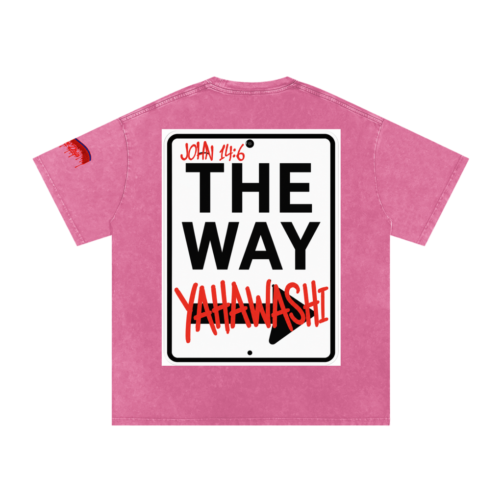 "The Way Tee" Snow Washed Oversized Cotton T-Shirt
